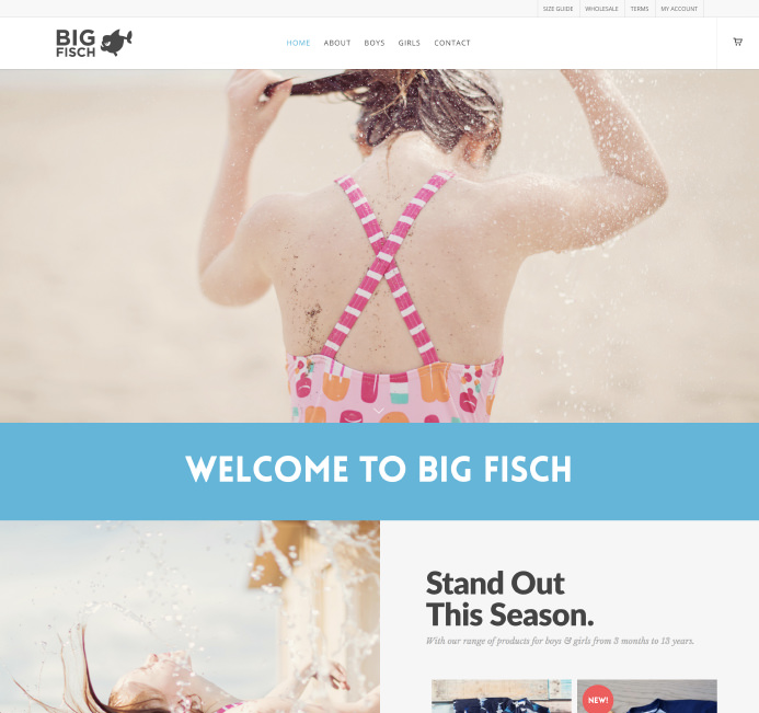 Big Fisch beachwear swimwear ecommerce inspiration